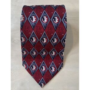 Florida State University 100% Silk Tie FSU Seminoles No Flaws Garnet‎ Noles NCAA